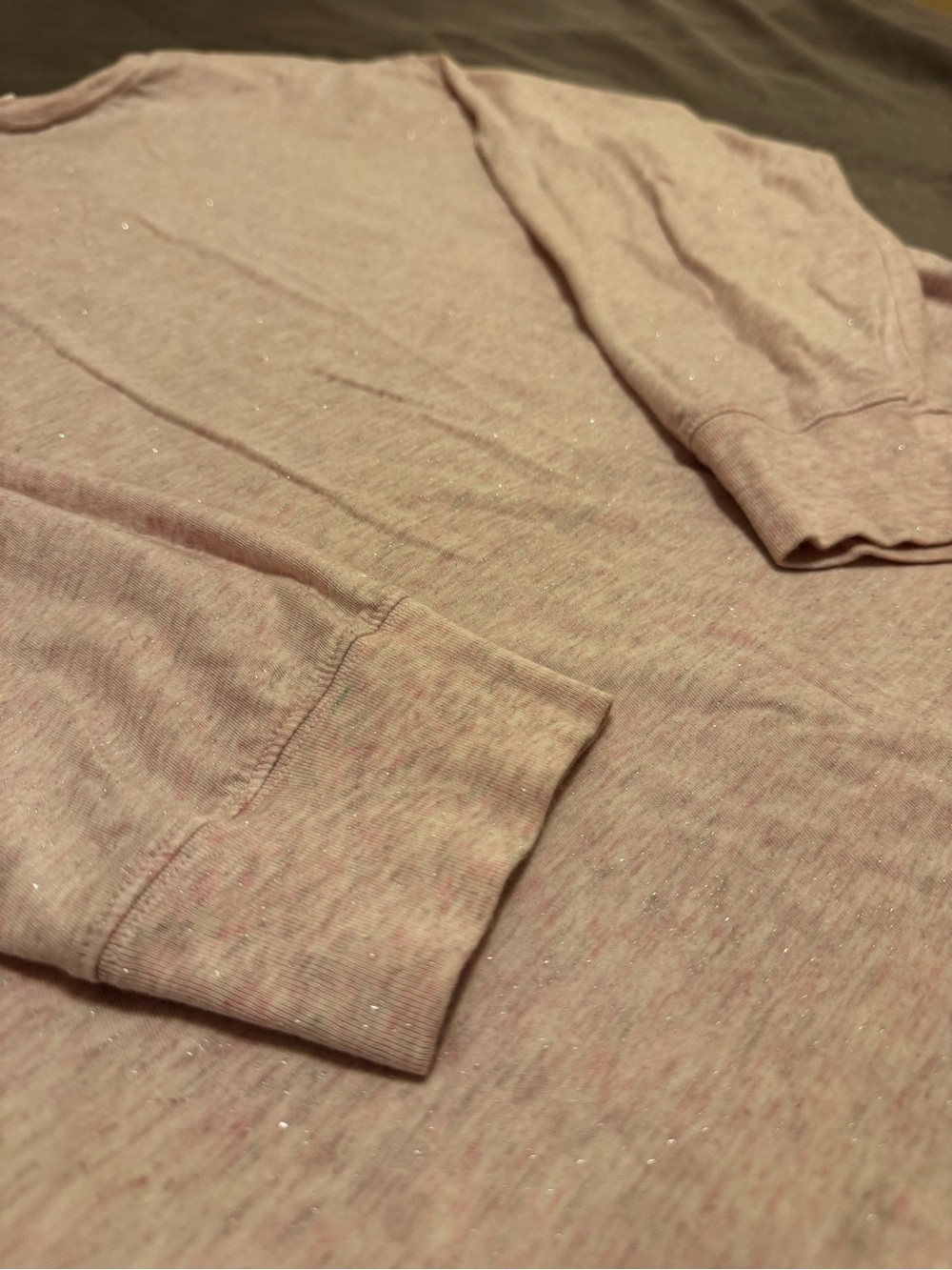 PINK Heathered Blush Long Sleeve Crew - Picture 6 of 6